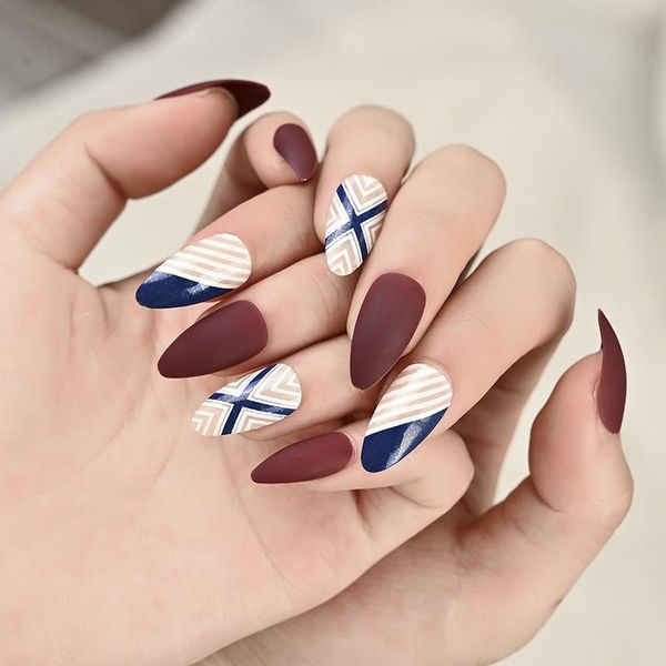 false nails 24pcs colorful pattern nail patch glue type removable long paragraph fashion manicure save time, Red;gold
false nails 24pcs colorful pattern nail patch glue type removable long paragraph fashion manicure save time, Red;gold