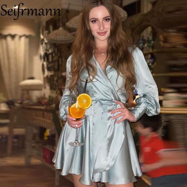 casual dresses seifrmann 2021 autumn women fashion runway party short dress lantern sleeve bow sashes solid printed asymmetrical, Black;gray
casual dresses seifrmann 2021 autumn women fashion runway party short dress lantern sleeve bow sashes solid printed asymmetrical, Black;gray