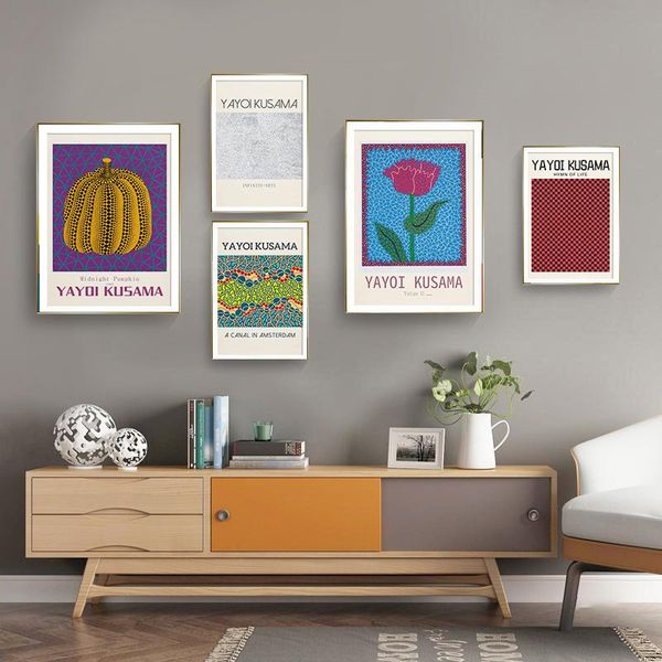 yayoi kusama artwork exhibition posters and prints gallery wall art pictures museum canvas painting for living room home decor paintings
yayoi kusama artwork exhibition posters and prints gallery wall art pictures museum canvas painting for living room home decor paintings