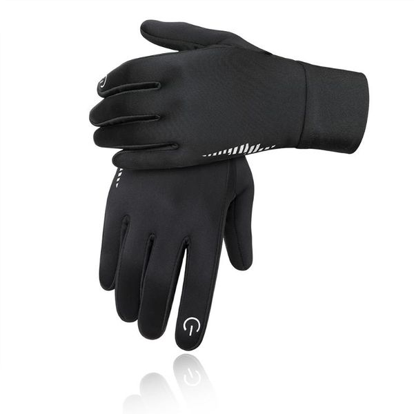 cycling gloves winter touchscreen phone cold warm fleece reflective waterproof outdoor sports running mittens, Black
cycling gloves winter touchscreen phone cold warm fleece reflective waterproof outdoor sports running mittens, Black
