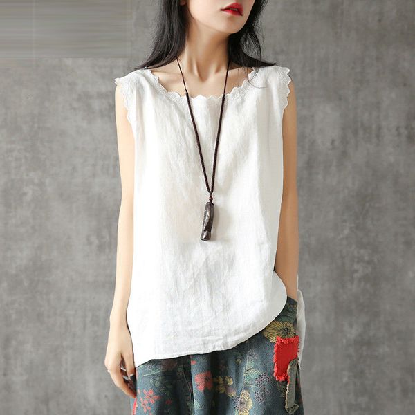 camis arrival summer sleeveless style of vintage embroidered cotton flax feminine tank solid plus size d365, White
camis arrival summer sleeveless style of vintage embroidered cotton flax feminine tank solid plus size d365, White