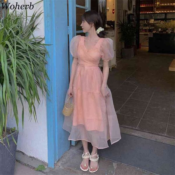 women dress chic elegant robe summer temperament gentle puff short sleeve vestidos sweet gauze korean slim dresses 210519, Black;gray
women dress chic elegant robe summer temperament gentle puff short sleeve vestidos sweet gauze korean slim dresses 210519, Black;gray