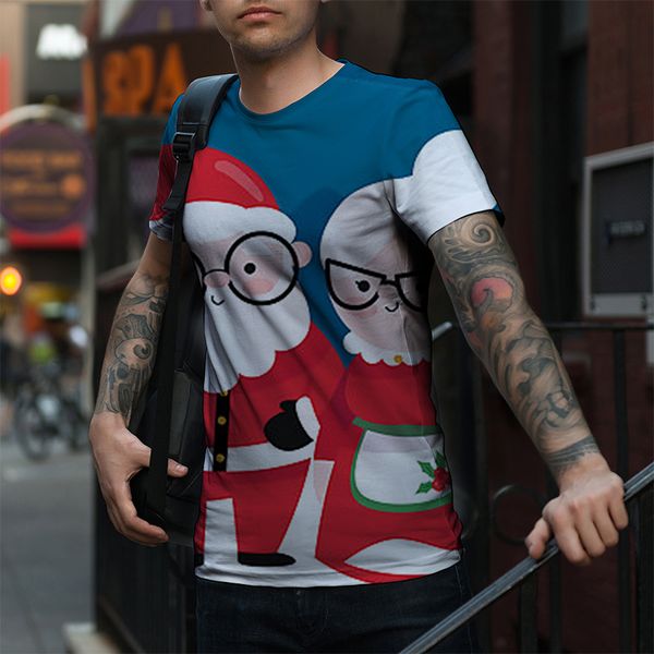 harajuku men's digital christmas grandpa and granny fashion short sleeve casual breathable street shooting party travel vacation, White;black
harajuku men's digital christmas grandpa and granny fashion short sleeve casual breathable street shooting party travel vacation, White;black