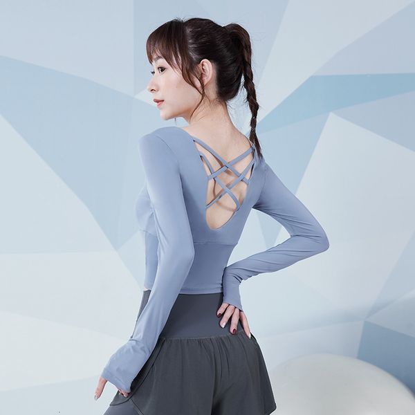 tees women's t-shirt hollow out yoga suit beautiful back long sleeve short t-shirt with breast pad tight sports top, White
tees women's t-shirt hollow out yoga suit beautiful back long sleeve short t-shirt with breast pad tight sports top, White