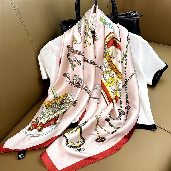 scarves fashion square scarf 2021 campanula silk for women hijab shawl foulard plaid wraps ladies, Blue;gray
scarves fashion square scarf 2021 campanula silk for women hijab shawl foulard plaid wraps ladies, Blue;gray