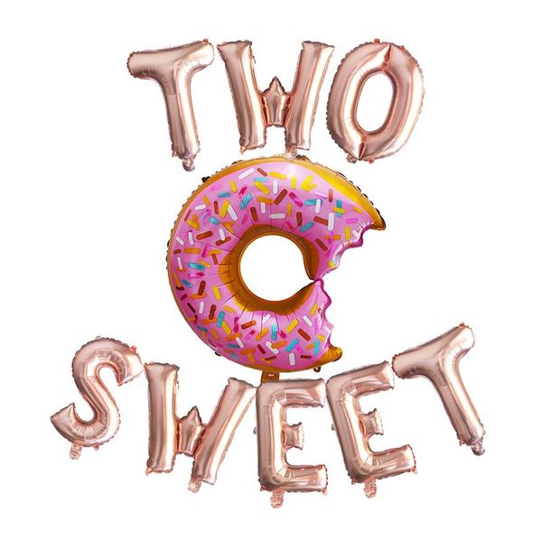 party decoration 1set 16 inch rose gold two sweet letters foil balloons donut balloon for baby shower 2nd birthday decor wedding supplier
party decoration 1set 16 inch rose gold two sweet letters foil balloons donut balloon for baby shower 2nd birthday decor wedding supplier