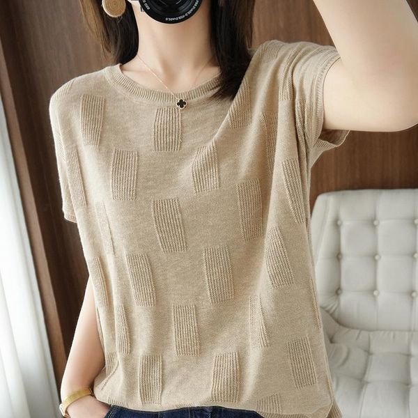 summer knitted cotton sweater ladies o-neck pullover 100% loose t-shirt coat women women's, White
summer knitted cotton sweater ladies o-neck pullover 100% loose t-shirt coat women women's, White