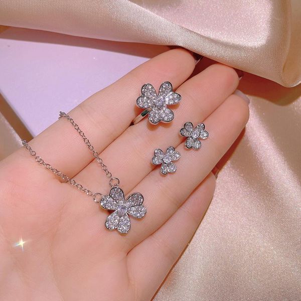 earrings & necklace ajojewel micro pave cz clover flower jewelry set silver-color fashion ring women choker delicate gift bijoux
earrings & necklace ajojewel micro pave cz clover flower jewelry set silver-color fashion ring women choker delicate gift bijoux