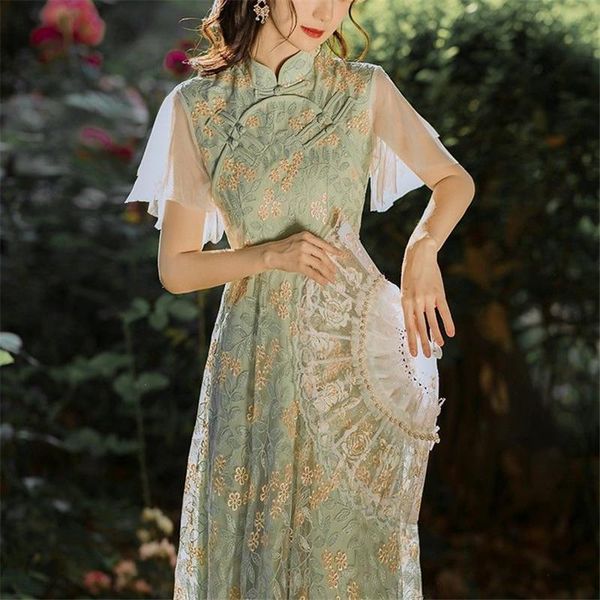 chinese style qipao dress women retro embroidery net yarn fairy dresses summer temperament forest cheongsam young girl fashion ethnic clothi, Red
chinese style qipao dress women retro embroidery net yarn fairy dresses summer temperament forest cheongsam young girl fashion ethnic clothi, Red