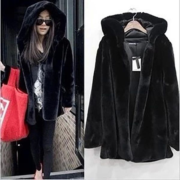 women's fur & faux winter mink luxury jackets coats hooded thick warm elegant korean female streetwear 2021 fashion clothing, Black
women's fur & faux winter mink luxury jackets coats hooded thick warm elegant korean female streetwear 2021 fashion clothing, Black