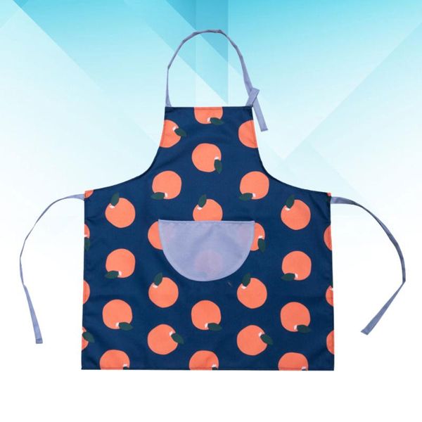 aprons kitchen cooking overalls adjustable waterproof oilproof for (navy)