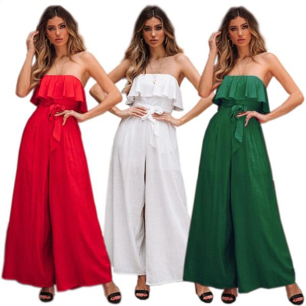 women's pants & capris boob tube high waist wide leg casual suit waistband jumpsuit summer fake two-piece, Black;white
women's pants & capris boob tube high waist wide leg casual suit waistband jumpsuit summer fake two-piece, Black;white