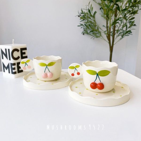 mugs girly heart cute hand-painted cherry coffee cup and saucer set simple niche afternoon tea dessert shop
mugs girly heart cute hand-painted cherry coffee cup and saucer set simple niche afternoon tea dessert shop