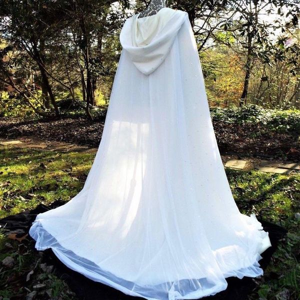 wraps & jackets hooded wedding cape 2021 bridal shawl wrap soft tulle cathedral length appliqued long cloak christmas wear, White
wraps & jackets hooded wedding cape 2021 bridal shawl wrap soft tulle cathedral length appliqued long cloak christmas wear, White
