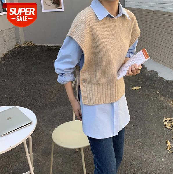 huang zheng women's sleeveless knitted waistcoat korean style loose-fitting sweater vest m8511 #o69j, Black;gray
huang zheng women's sleeveless knitted waistcoat korean style loose-fitting sweater vest m8511 #o69j, Black;gray