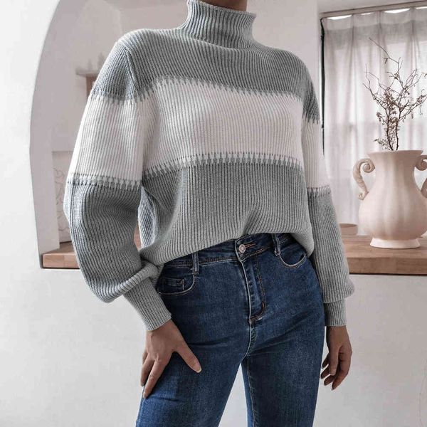 autumn winter sweater womens fashion casual turtleneck stripe knitted sweater color pullovers jumper women pullovers 210514, White;black
autumn winter sweater womens fashion casual turtleneck stripe knitted sweater color pullovers jumper women pullovers 210514, White;black