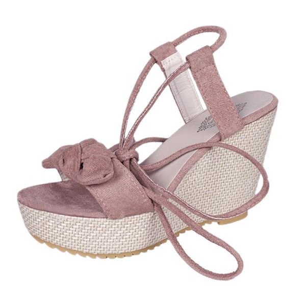 women open toe bow breathable beach sandals rome lace-up casual wedges shoes fashion british wind wedge heel for travel apr 8, Black
women open toe bow breathable beach sandals rome lace-up casual wedges shoes fashion british wind wedge heel for travel apr 8, Black