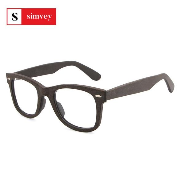 fashion sunglasses frames simvey classic retro rivet myopia glasses wood nerd frame with clear lenses prescription optical, Black
fashion sunglasses frames simvey classic retro rivet myopia glasses wood nerd frame with clear lenses prescription optical, Black