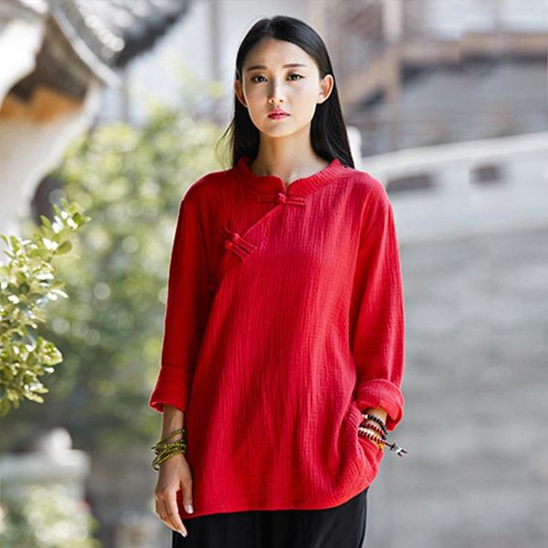women's blouses & shirts women cotton linen stand collar vintage casual solid long sleeves autumn plus size -6xl, White
women's blouses & shirts women cotton linen stand collar vintage casual solid long sleeves autumn plus size -6xl, White