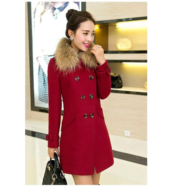 women's wool & blends winter fashion womens coat mid-long korean style polyester a-line solid color office ladies clothes, Black
women's wool & blends winter fashion womens coat mid-long korean style polyester a-line solid color office ladies clothes, Black