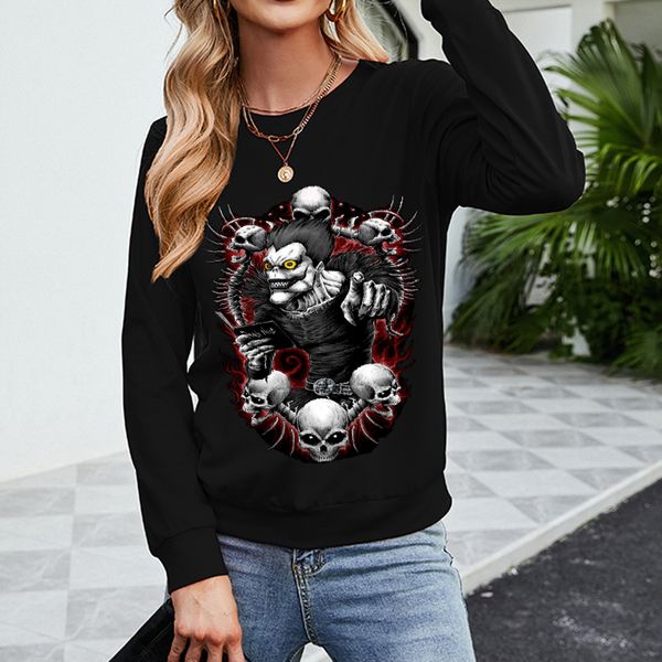 women long sleeve sweatshirts ladies autumn winter clothing round collar pullovers anime manga pattern printing casual loose sport hip pop s, Black
women long sleeve sweatshirts ladies autumn winter clothing round collar pullovers anime manga pattern printing casual loose sport hip pop s, Black