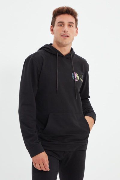 men's hoodies & sweatshirts trendyol men 's regular fit long sleeve hooded printed tmnaw22sw0060, Black
men's hoodies & sweatshirts trendyol men 's regular fit long sleeve hooded printed tmnaw22sw0060, Black