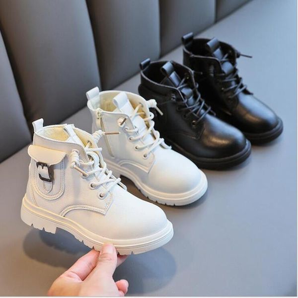 girls british style soft bottom boots winter children' boys and small leather bag children shoes, Black;grey
girls british style soft bottom boots winter children' boys and small leather bag children shoes, Black;grey
