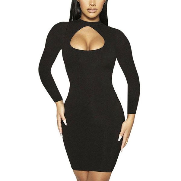 casual dresses women close-fitting hollow out dress, solid color long sleeve round collar s/ / l/ xl, Black;gray
casual dresses women close-fitting hollow out dress, solid color long sleeve round collar s/ / l/ xl, Black;gray