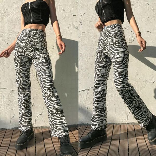 women's pants & capris 2021 fashion zebra pattern women high waist wide leg button long trousers bell bottom black white casual
women's pants & capris 2021 fashion zebra pattern women high waist wide leg button long trousers bell bottom black white casual
