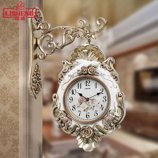 wall clocks european double-sided clock living room mute quartz garden creative retro decoration
wall clocks european double-sided clock living room mute quartz garden creative retro decoration
