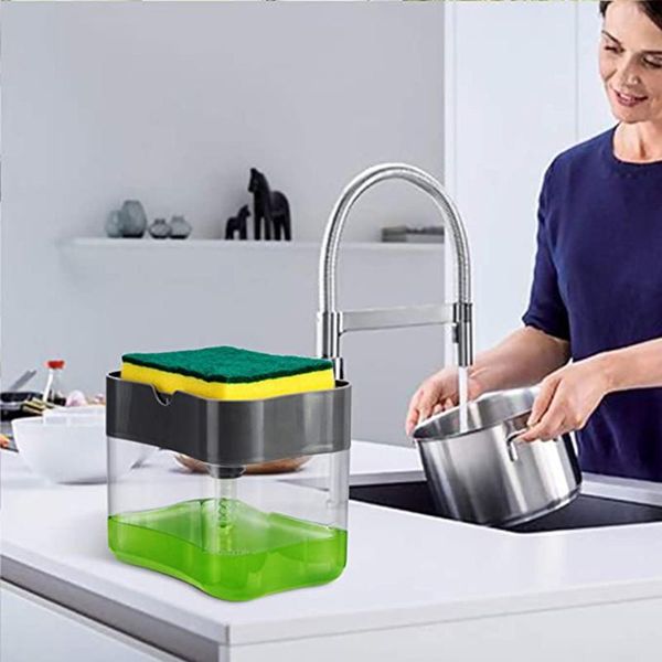 2-in-1sponge rack soap dispenser and sponge caddy 13 ounces container drainboard holder #25 liquid
2-in-1sponge rack soap dispenser and sponge caddy 13 ounces container drainboard holder #25 liquid