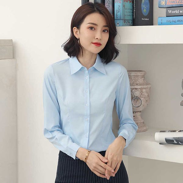 women shirts cotton long sleeve blouse white office lady pink plus size woman business blouses 210604
women shirts cotton long sleeve blouse white office lady pink plus size woman business blouses 210604