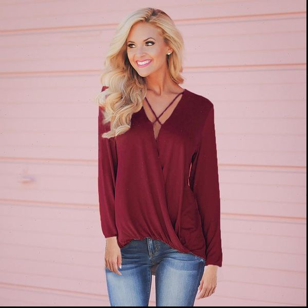 v neck loose womens shirts solid long sleeve ol work fashion elegant blusa, White
v neck loose womens shirts solid long sleeve ol work fashion elegant blusa, White