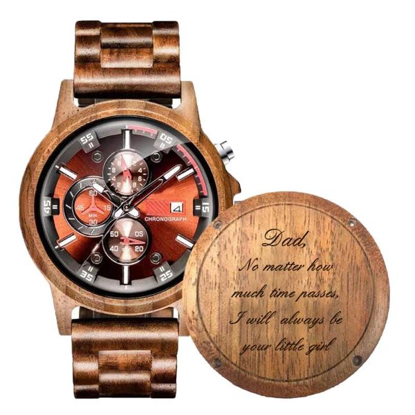 wristwatches solid walnut wood watch for dad personalized engraved wooden quartz watches chronograph date creative wristwatch men sport cloc, Slivery;brown
wristwatches solid walnut wood watch for dad personalized engraved wooden quartz watches chronograph date creative wristwatch men sport cloc, Slivery;brown