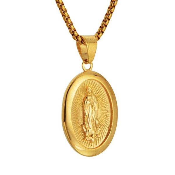 pendant necklaces religious virgin mary for women gold color stainless steel figure necklace statement fashion jewelry gift, Silver
pendant necklaces religious virgin mary for women gold color stainless steel figure necklace statement fashion jewelry gift, Silver
