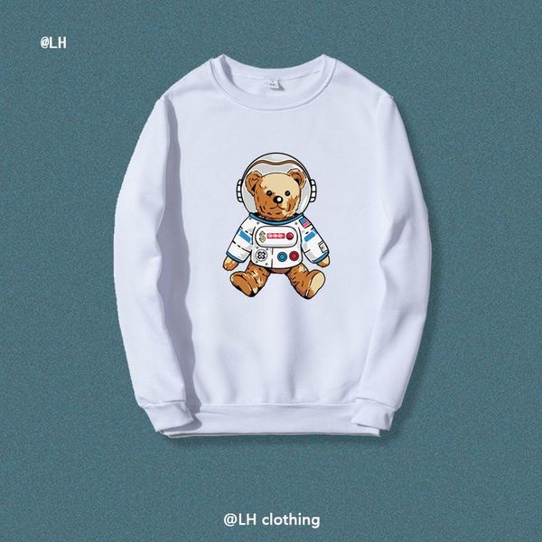 men and women 2021 space bear print sweater round neck fashion casual comfortable men's hoodies & sweatshirts, Black
men and women 2021 space bear print sweater round neck fashion casual comfortable men's hoodies & sweatshirts, Black