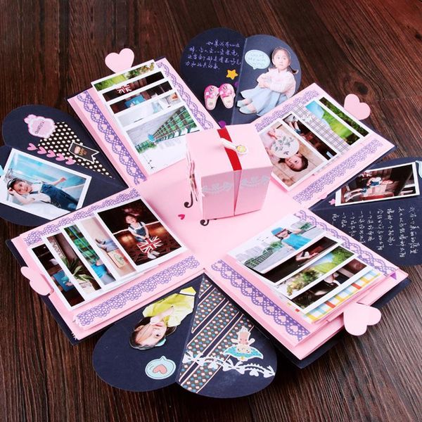 gift wrap box with po diy handmade scrapbook surprise explosion wedding valentine christmas gifts
gift wrap box with po diy handmade scrapbook surprise explosion wedding valentine christmas gifts