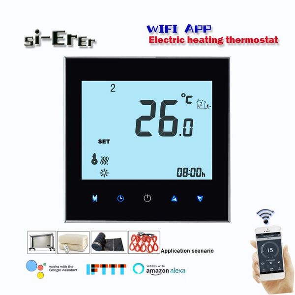 smart home control wifi thermostat temperature controller lcd touch screen backlight for electric heating works with alexa google 16a
smart home control wifi thermostat temperature controller lcd touch screen backlight for electric heating works with alexa google 16a