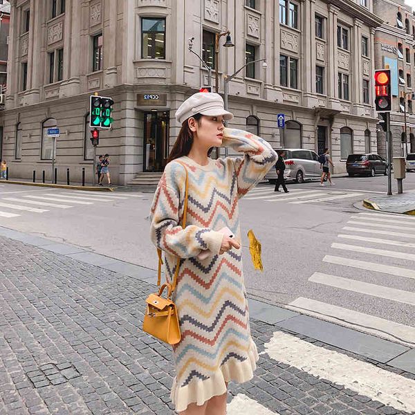 casual dresses vestido suéter longo acima do joelho coreano , novo outono e inverno listrado arco-Ãris vestido de malha feminino espesso que, Black;gray
casual dresses vestido suéter longo acima do joelho coreano , novo outono e inverno listrado arco-Ãris vestido de malha feminino espesso que, Black;gray