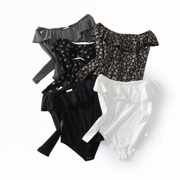 women's jumpsuits & rompers spring fashion women thin slash neck long sleeves ruffle printing bodysuits ladies enteritos larg, Black;white
women's jumpsuits & rompers spring fashion women thin slash neck long sleeves ruffle printing bodysuits ladies enteritos larg, Black;white