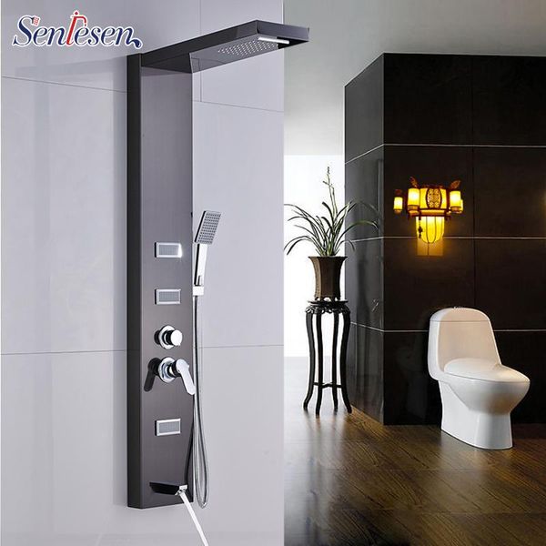 senlesen shower faucet panel with plastic handshower wall mounted brushed column & bathroom sets
senlesen shower faucet panel with plastic handshower wall mounted brushed column & bathroom sets