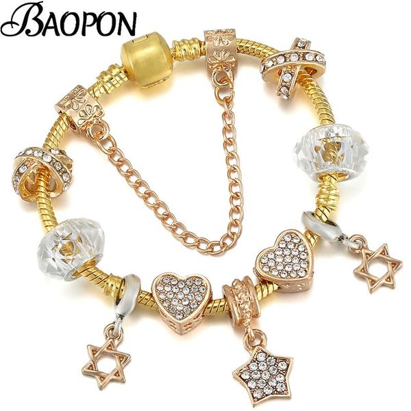 charm bracelets fashion unique gold color bracelet diy crystal star beads pendant brand for women men jewelry gift drop, Golden;silver
charm bracelets fashion unique gold color bracelet diy crystal star beads pendant brand for women men jewelry gift drop, Golden;silver