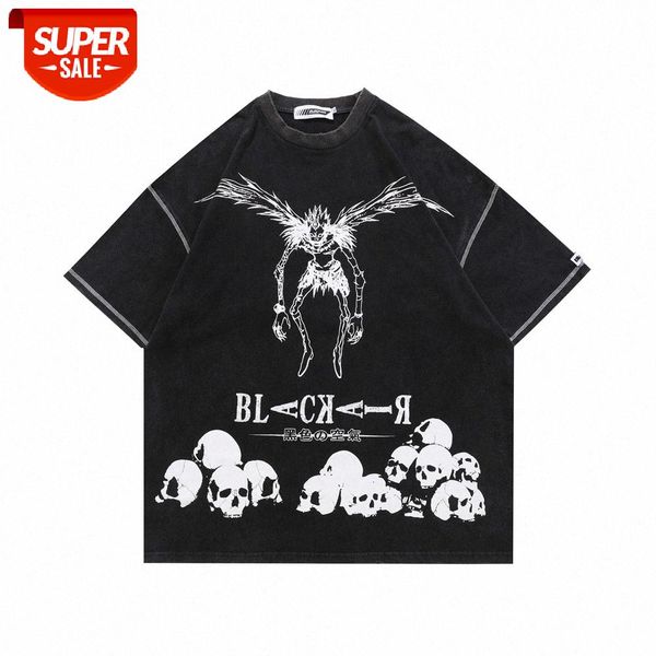 skull devil print short-sleeved t-shirt men's old wash flow loose round neck half-sleeved summer compassionate #gc7l, White;black
skull devil print short-sleeved t-shirt men's old wash flow loose round neck half-sleeved summer compassionate #gc7l, White;black