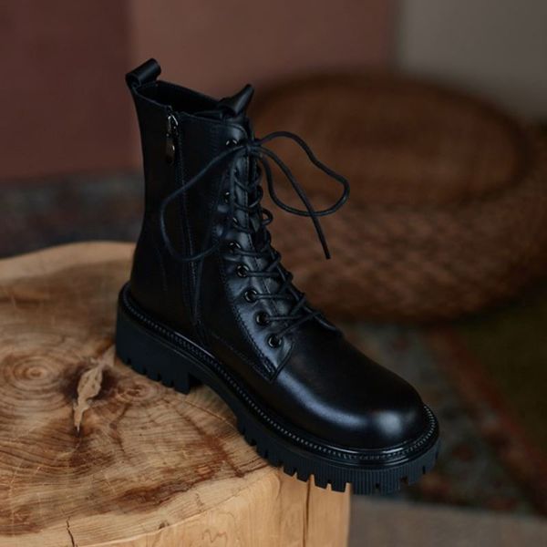women ankle boots for ladies real leather shoes female short short boot solid color lace up casual footwear size 34-40, Black
women ankle boots for ladies real leather shoes female short short boot solid color lace up casual footwear size 34-40, Black