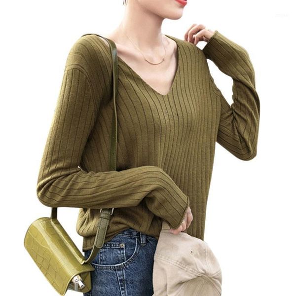women clothes ladies lazy style long-sleeved autumn women's outer wear loose pullover v-neck sweater sweaters, White;black
women clothes ladies lazy style long-sleeved autumn women's outer wear loose pullover v-neck sweater sweaters, White;black