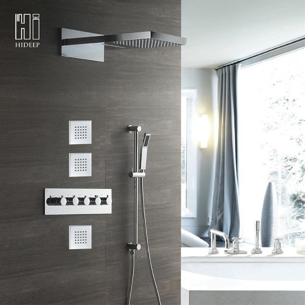 shower faucet set rain and waterfall head wall mounted brass thermostatic control valve bathroom sets
shower faucet set rain and waterfall head wall mounted brass thermostatic control valve bathroom sets