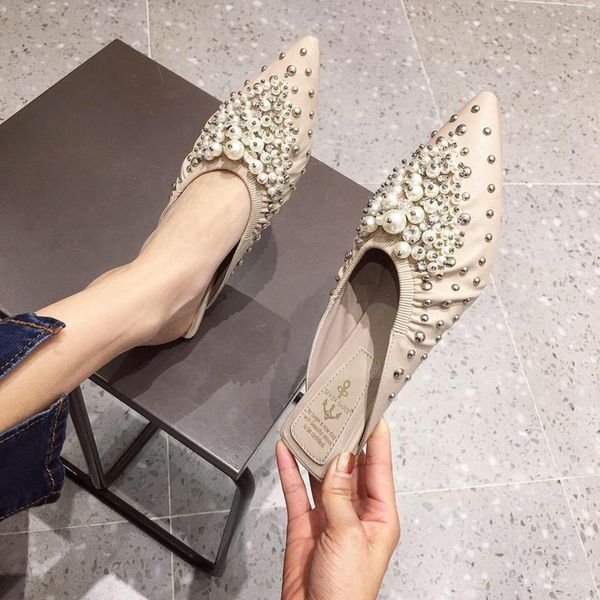 slippers 2021 women mules rhinestone luxury woman pointed toe flat ladies outside casual shoes flip flops summer slides, Black
slippers 2021 women mules rhinestone luxury woman pointed toe flat ladies outside casual shoes flip flops summer slides, Black