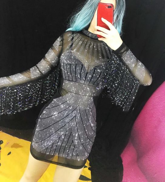 casual dresses women summer mesh see through shiny rhinestones short dress black tassels sleeve crystals bar party singer costume, Black;gray
casual dresses women summer mesh see through shiny rhinestones short dress black tassels sleeve crystals bar party singer costume, Black;gray