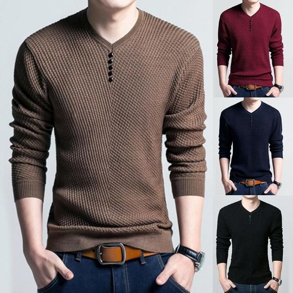 men's sweaters men long sleeve solid color buttons decor knitwear plus size bottoming sweater clothing street wear 2021, White;black
men's sweaters men long sleeve solid color buttons decor knitwear plus size bottoming sweater clothing street wear 2021, White;black