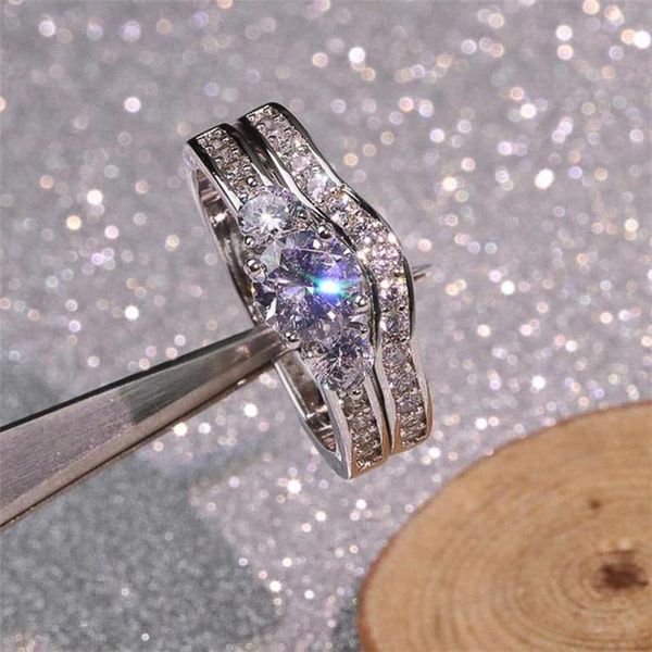 huitan luxury women's ring pairs wedding engagement accessories 2pcs/set rings inlaid brilliant crystal zirconia fashion jewelry, Slivery;golden
huitan luxury women's ring pairs wedding engagement accessories 2pcs/set rings inlaid brilliant crystal zirconia fashion jewelry, Slivery;golden